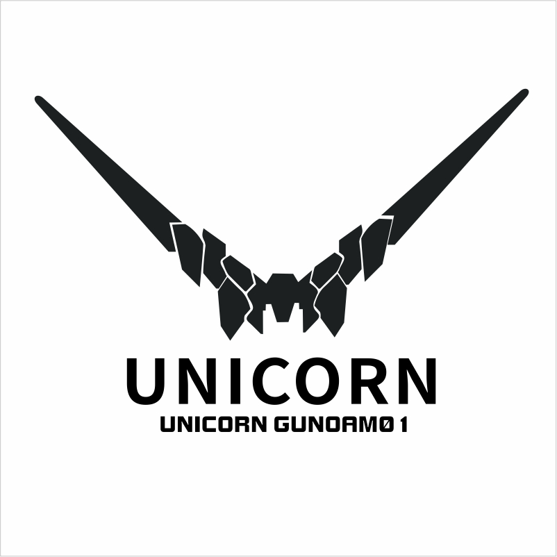 适用于新版高达独角兽rx1简约标志汽车电动车电脑汽车装饰贴