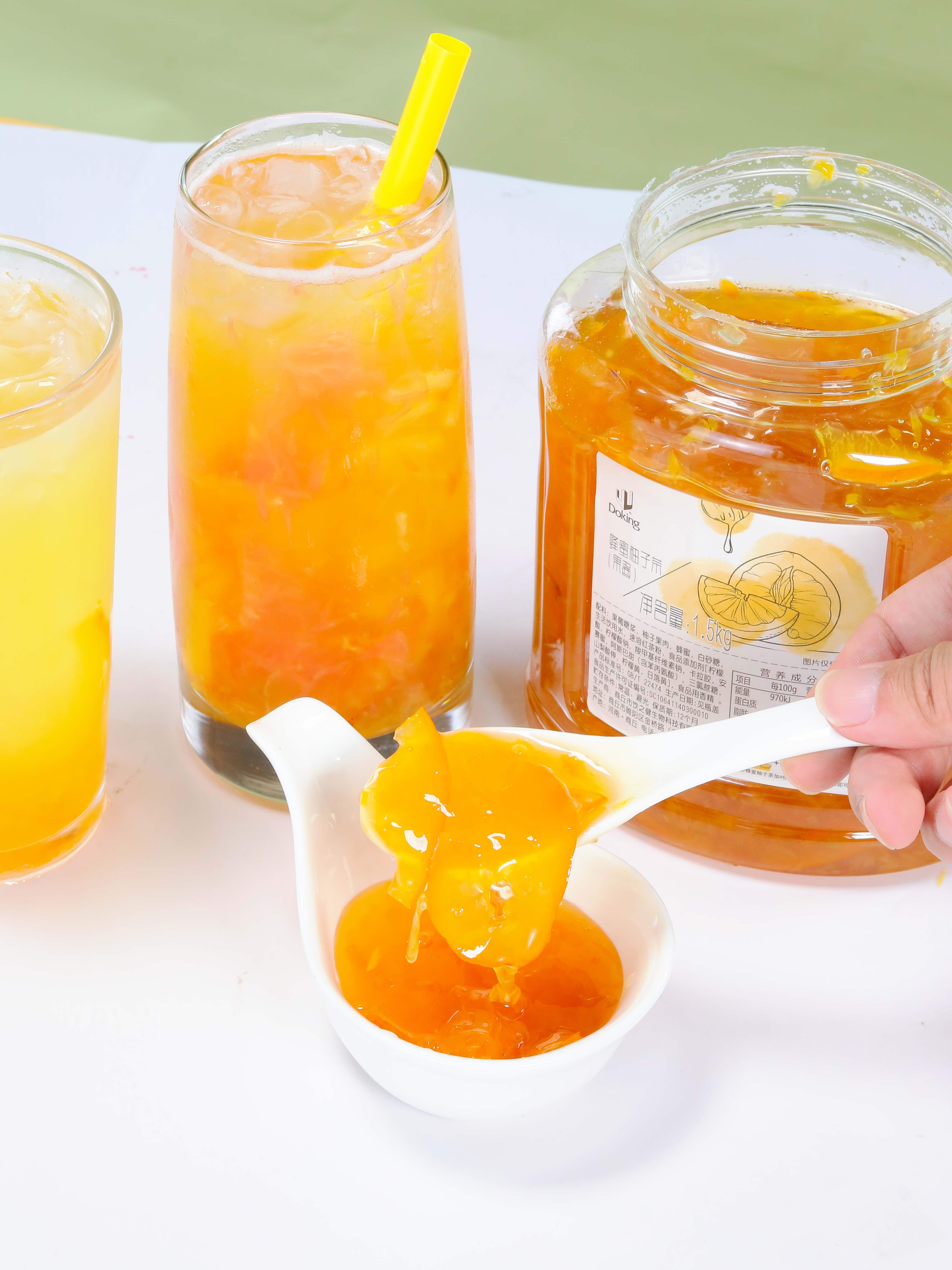 盾皇蜂蜜柚子茶酱15kg珍珠奶茶饮品原料果茶酱蜂蜜柚子花茶果酱