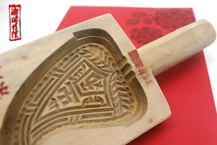 粿印潮汕红桃潮州手工木雕雕刻红粿桃印年糕diy模具