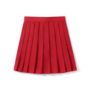 jk ແມ່ຍິງວິທະຍາໄລແບບ skirt pleated skirt ນັກສຶກສາ pleated skirt ສັ້ນ waist ສູງ skirt ຫ້ອງຮຽນ campus ສີແຂງ skirt ເອກະພາບ