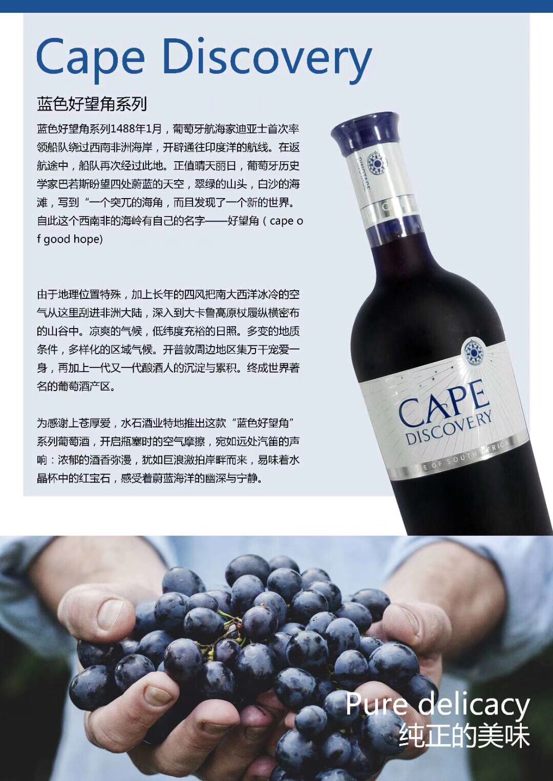 南非原瓶进口capediscovery好望角红葡萄酒发现干红15度皮诺塔吉