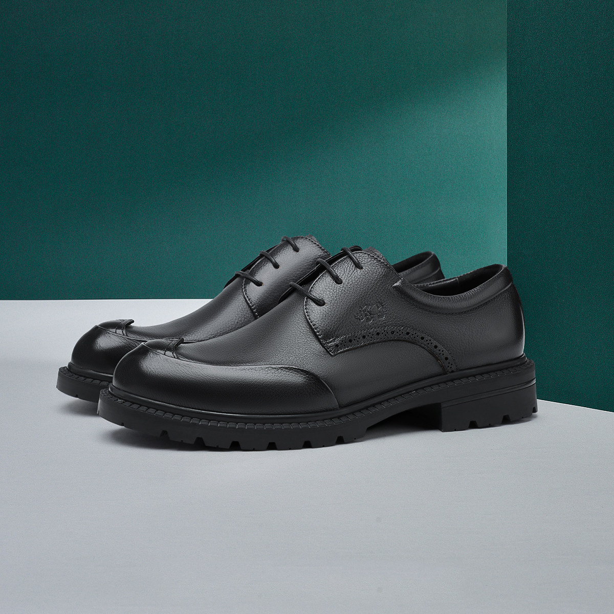 volo犀牛男鞋男士鞋子2021春季新款商务低帮休闲皮鞋