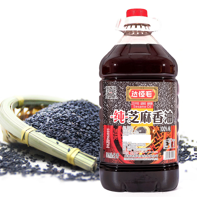 香油5l达恒毛正宗冷榨芝麻油农家自榨大桶纯正香油