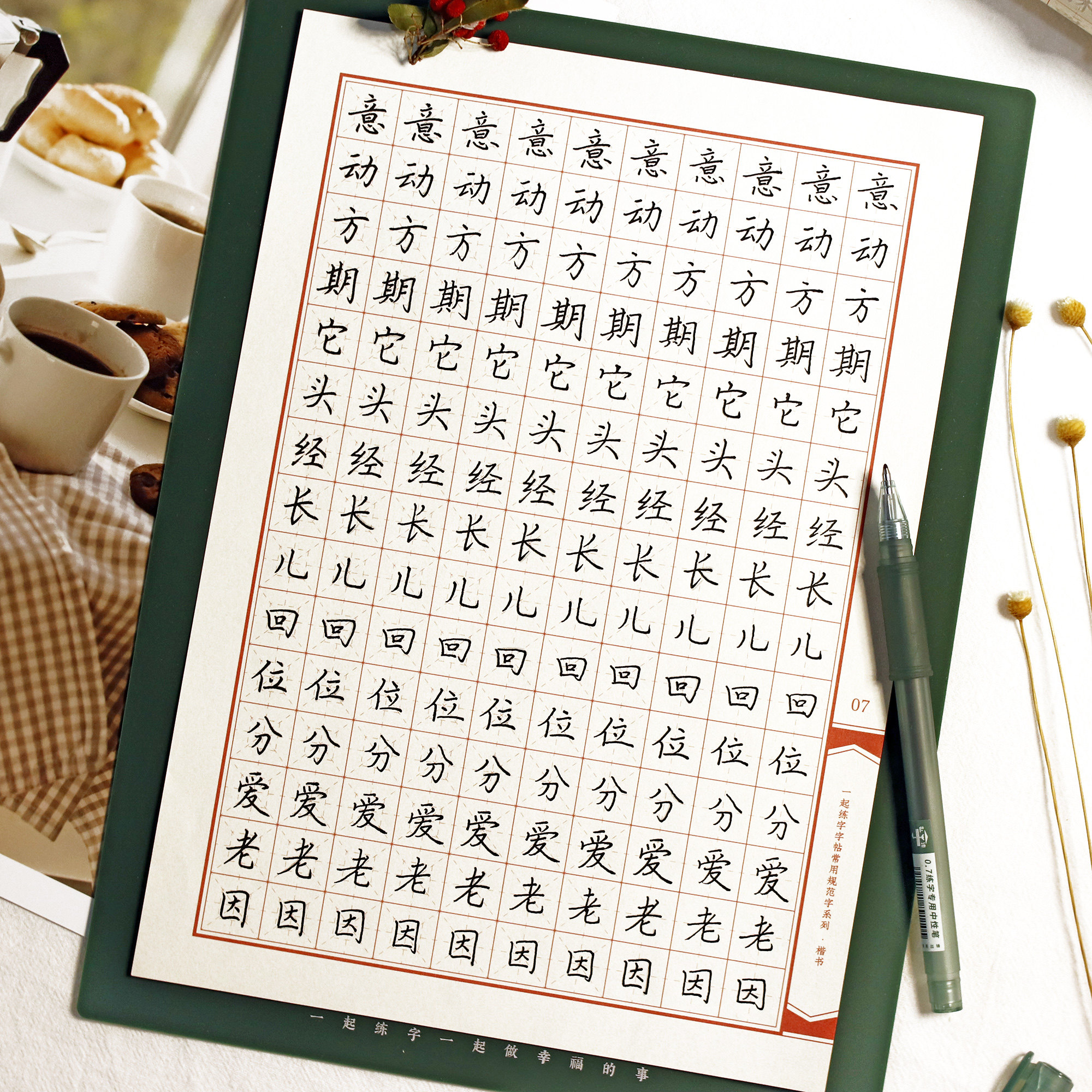 一起练字字帖成年正楷小学生大学钢笔中性笔漂亮练字帖