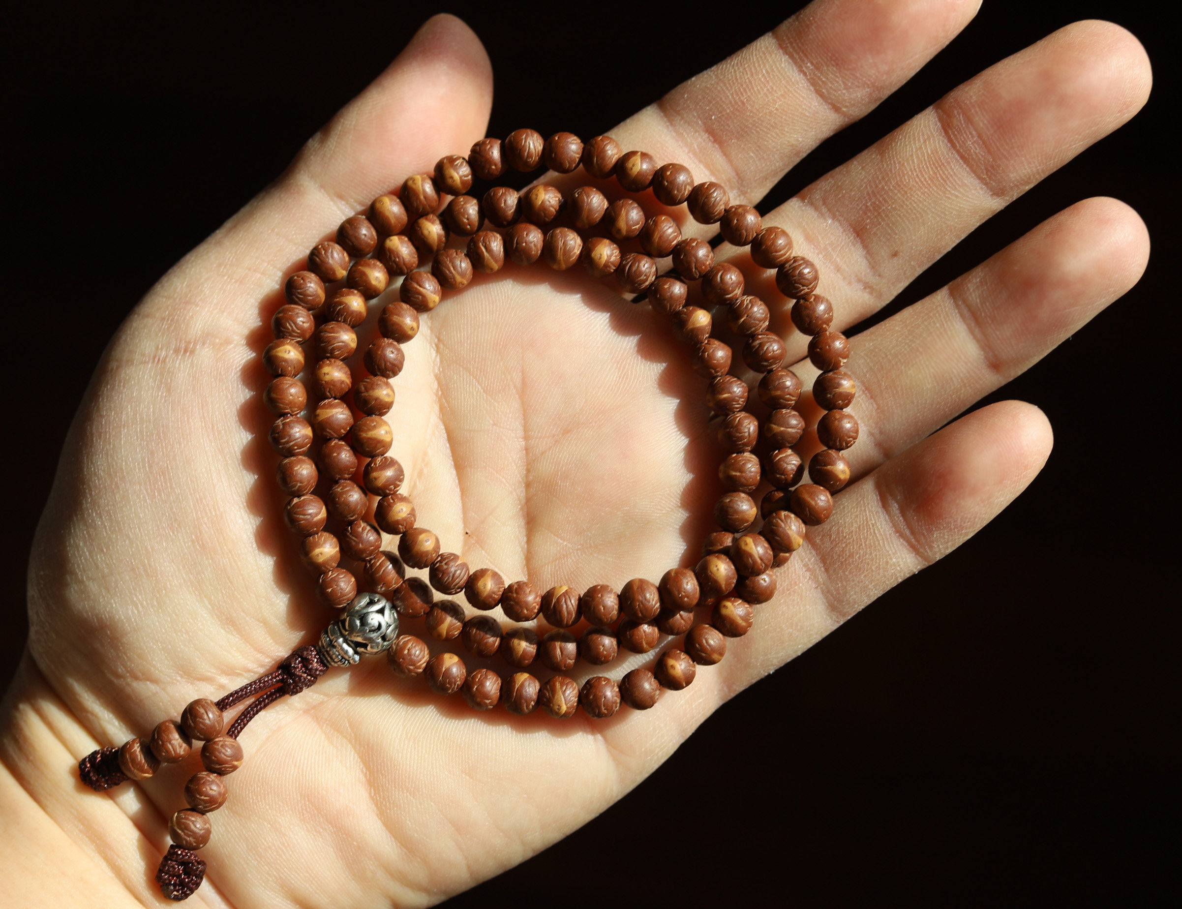 红皮金眼特小凤眼光尼泊尔酸枣佛珠念珠项链菩提佛珠