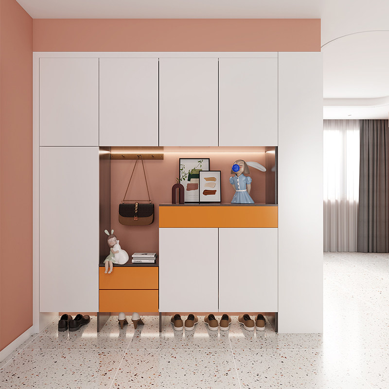 欧派入户鞋柜到顶玄关柜全屋定制柜子整体鞋柜入户柜鞋帽柜定制