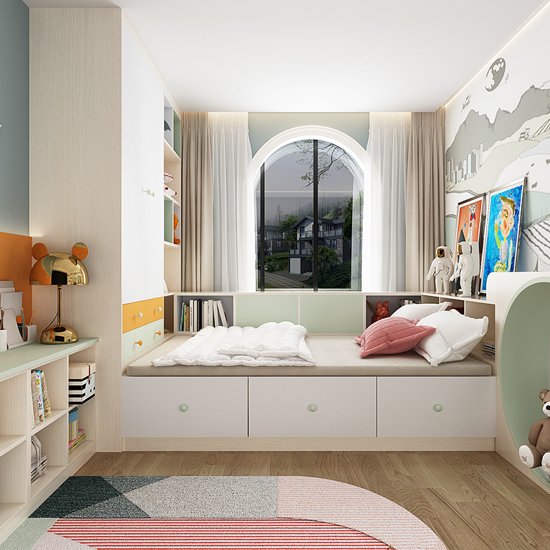 儿童榻榻米欧派定制踏踏米床卧室多功能房间全屋定制榻榻米定制