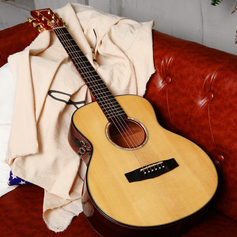 楚门吉他850s初学者男女d2550d80加振电箱单板民谣41寸落樱轻羽