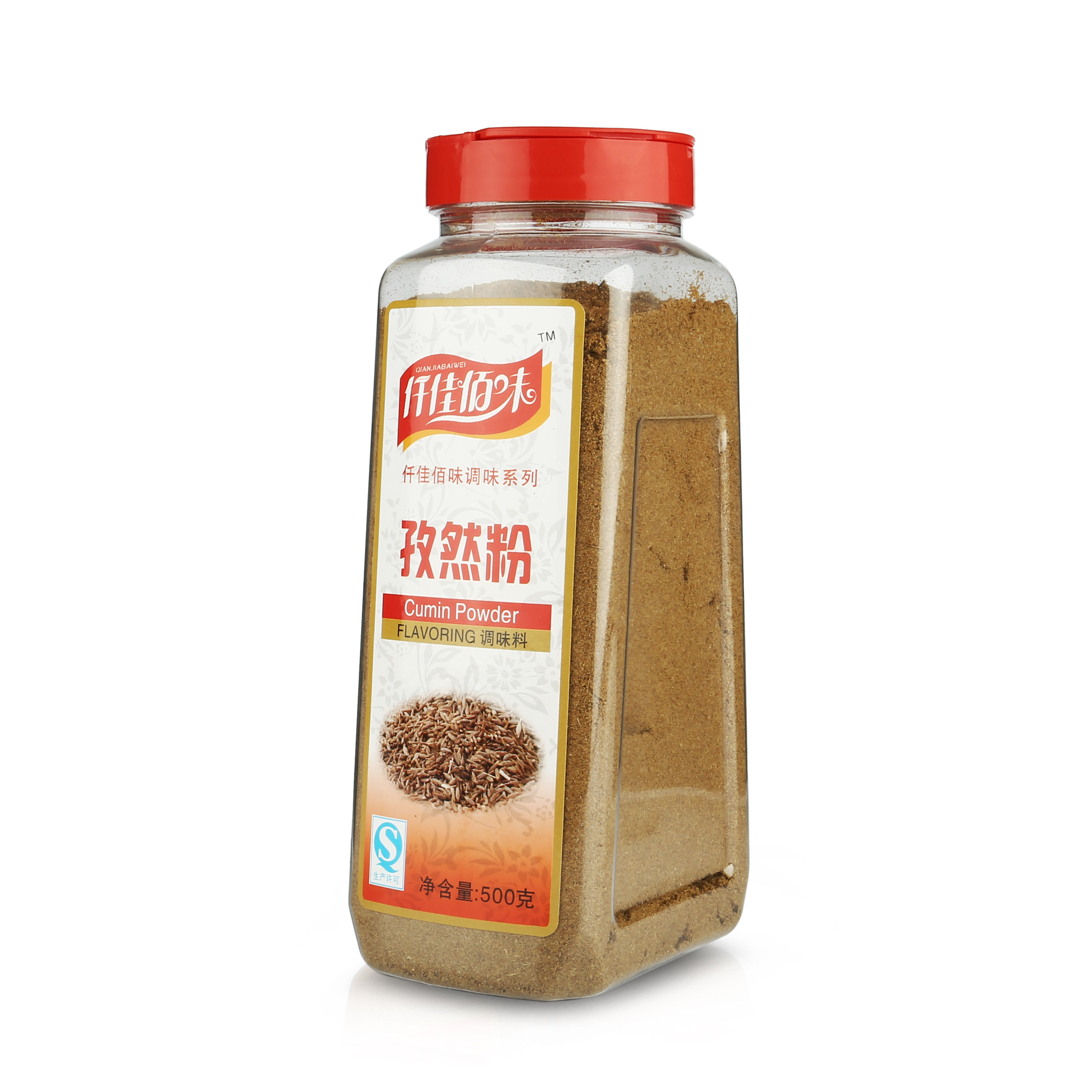 仟佳佰味孜然粉500g瓶装 正宗新疆羊肉串烤面筋烧烤调料 撒料包邮