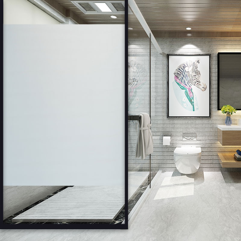 静电磨砂窗户玻璃贴纸防窥透光不透明防晒卫生间遮光窗花纸门贴膜