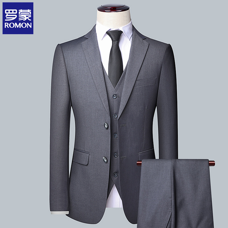 罗蒙西装套装男士修身单西休闲西服韩版便西商务小西装男外套上衣
