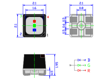 led显示屏全彩彩灯smd1818贴片1818rgbled灯珠