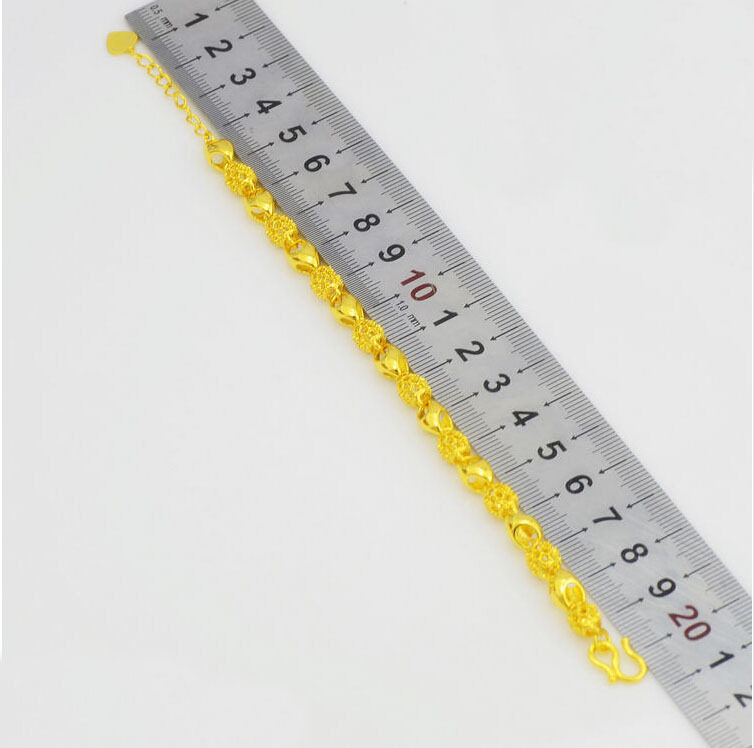 新款礼包送礼情人节手镯金手镯女士正品镂空玲珑手饰