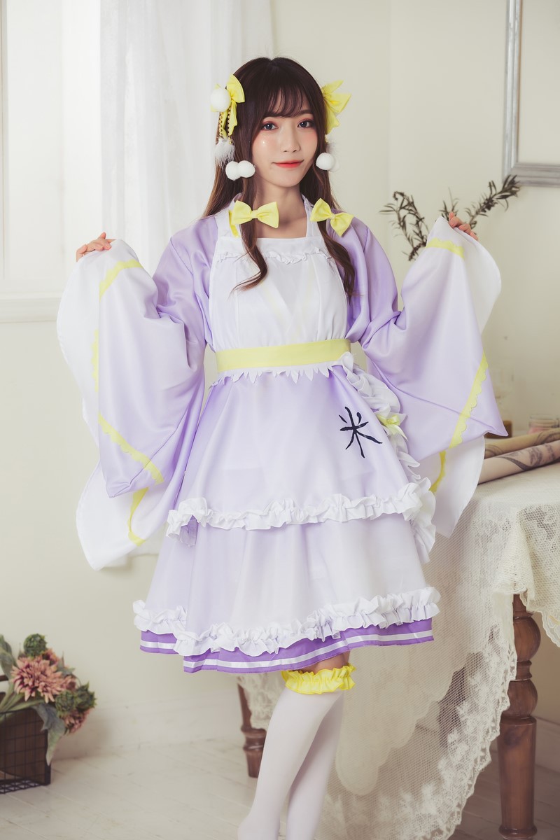 紫色女仆洛丽塔料理次元cos服女动漫白米饭套装cosplay女装