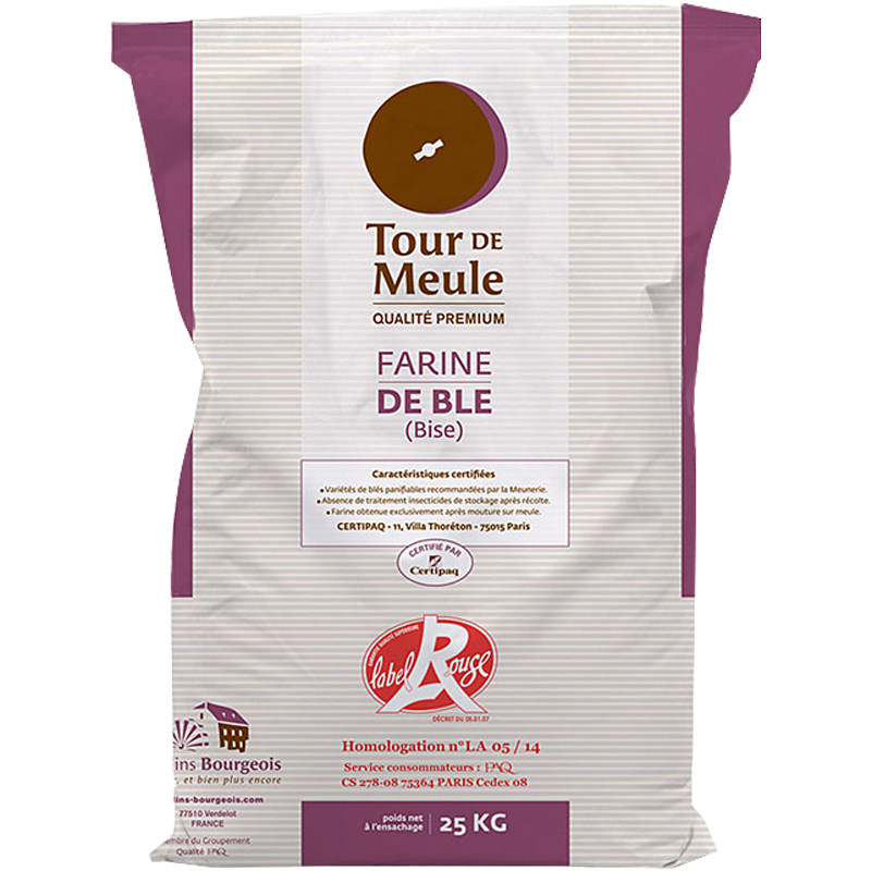 法国进口伯爵t80石磨特细全麦粉小麦25kg面粉