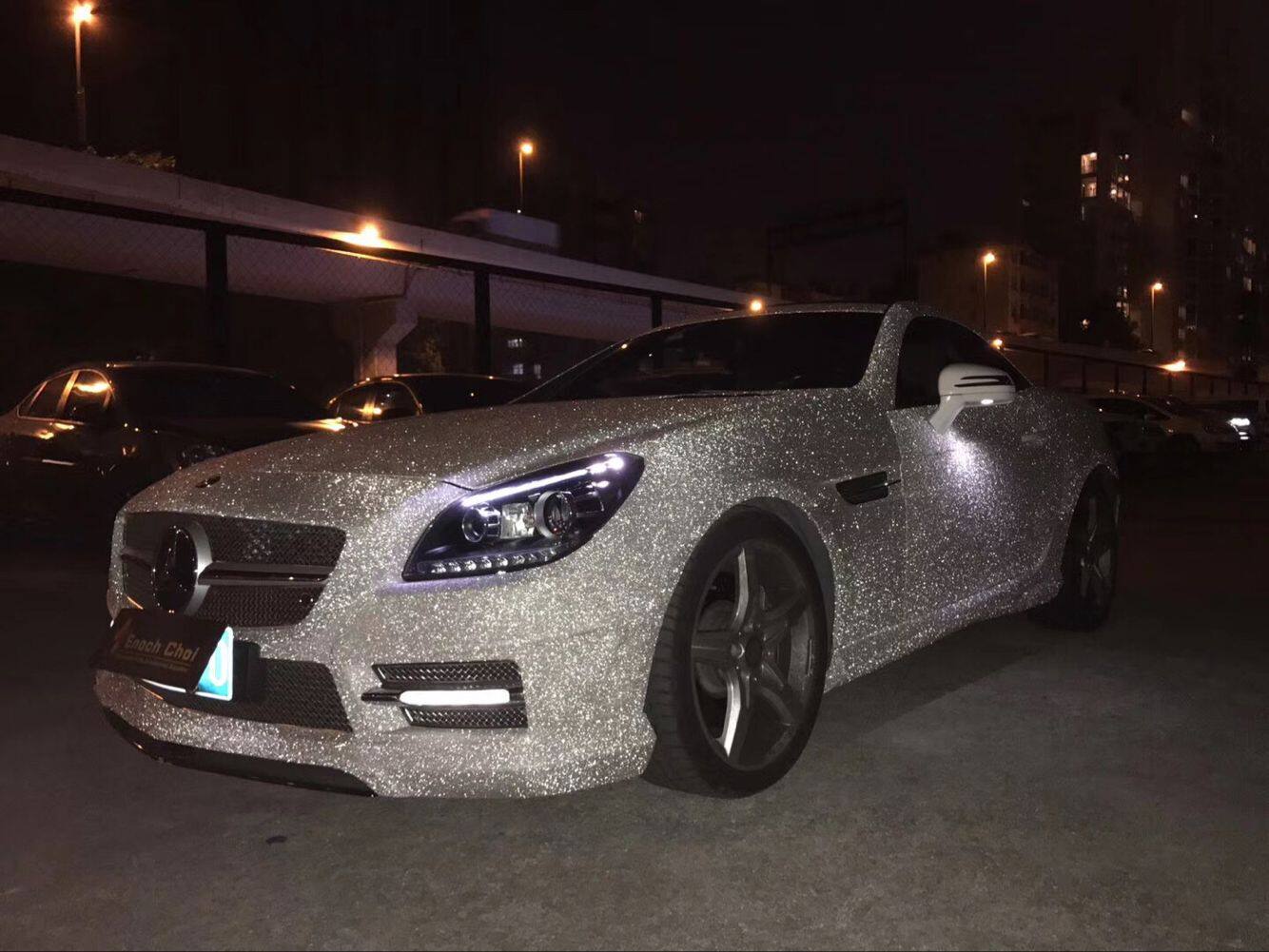 汽车奔驰宝马捷豹车身闪钻贴钻全车钻石贴水汽车装饰贴