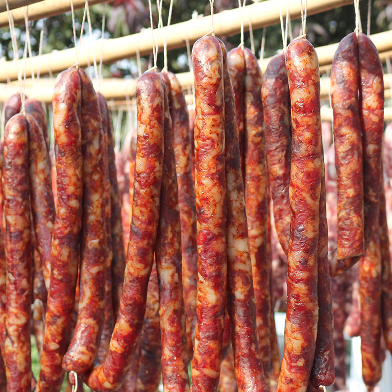 腊肠麻辣香肠纯肉正宗农家手工自制风干四川香肠