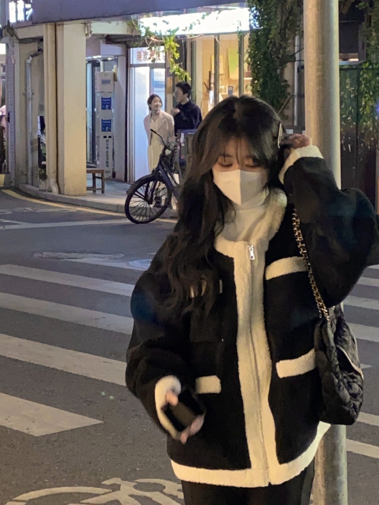 小香风羊羔毛绒外套女小个子秋冬2021年新款复古港味chic加绒加厚