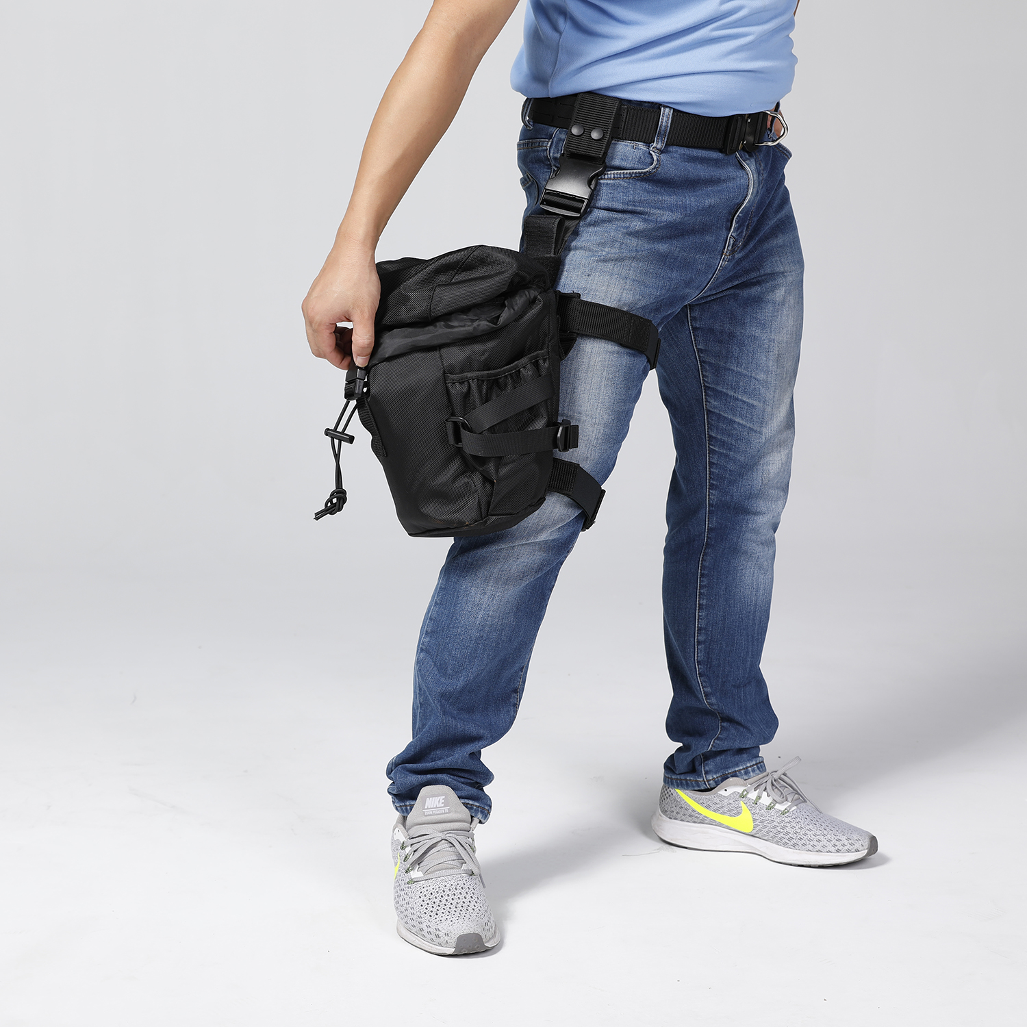 龙鳞甲战术腿包大容量军迷腰包户外驴友杂物包多功能防毒面具包