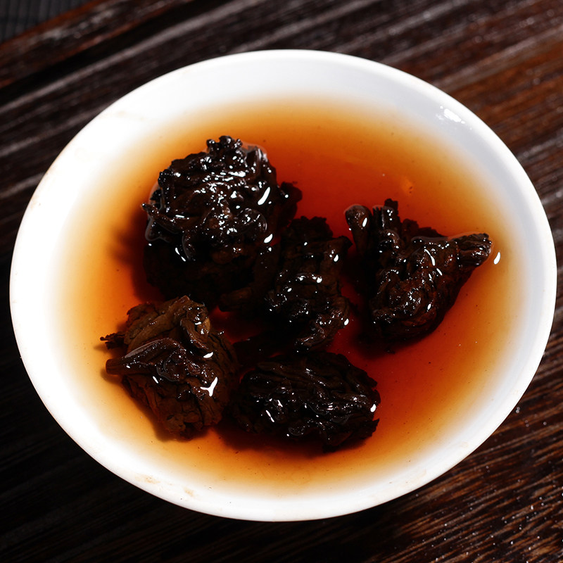 云南普洱熟茶散茶老茶头勐海陈年金芽小茶头熟普500g散装送紫砂罐