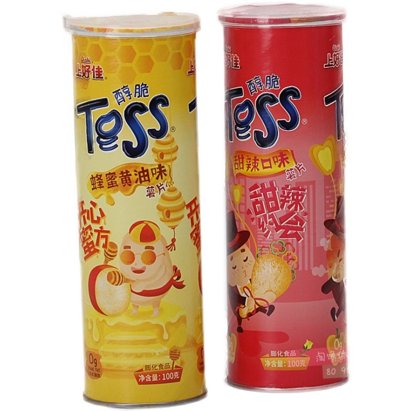上好佳醇脆toss番茄芝士蜂蜜黄油甜辣薯片膨化膨化食品