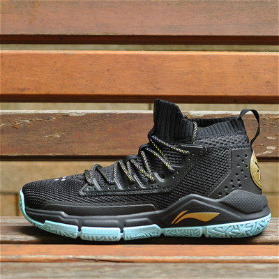 abap027 李宁裂变5代v韦德之道 男子一体织减震中帮篮球鞋 2019新品