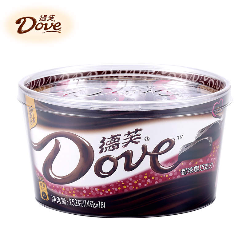 德芙巧克力252克碗装礼盒装德芙 白巧克力圣诞节送女友礼物包邮