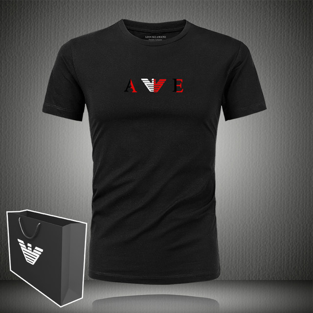 Summer new style AJO CK EAMANE pure cotton short-sleeved T-shirt mercerized cotton large size young men's fit top Summer new style AJO CK EAMANE pure cotton short-sleeved T-shirt mercerized cotton large size young men's fit top