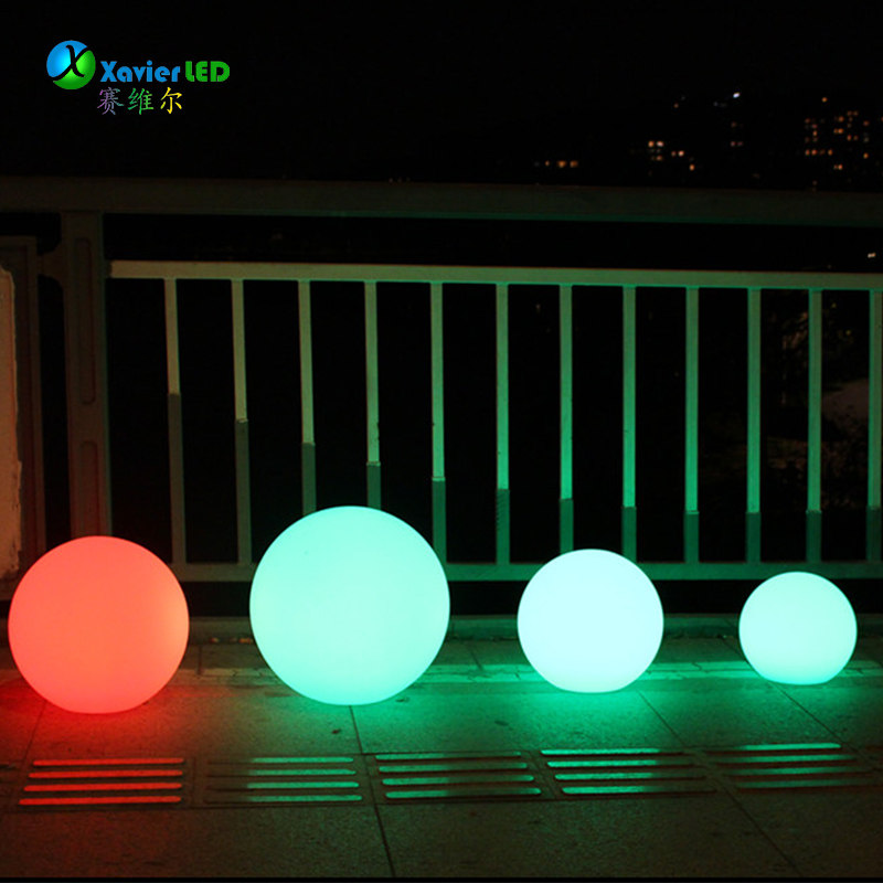 发光led户外景观灯光控七彩夜灯圆球灯草草坪景观庭院灯饰