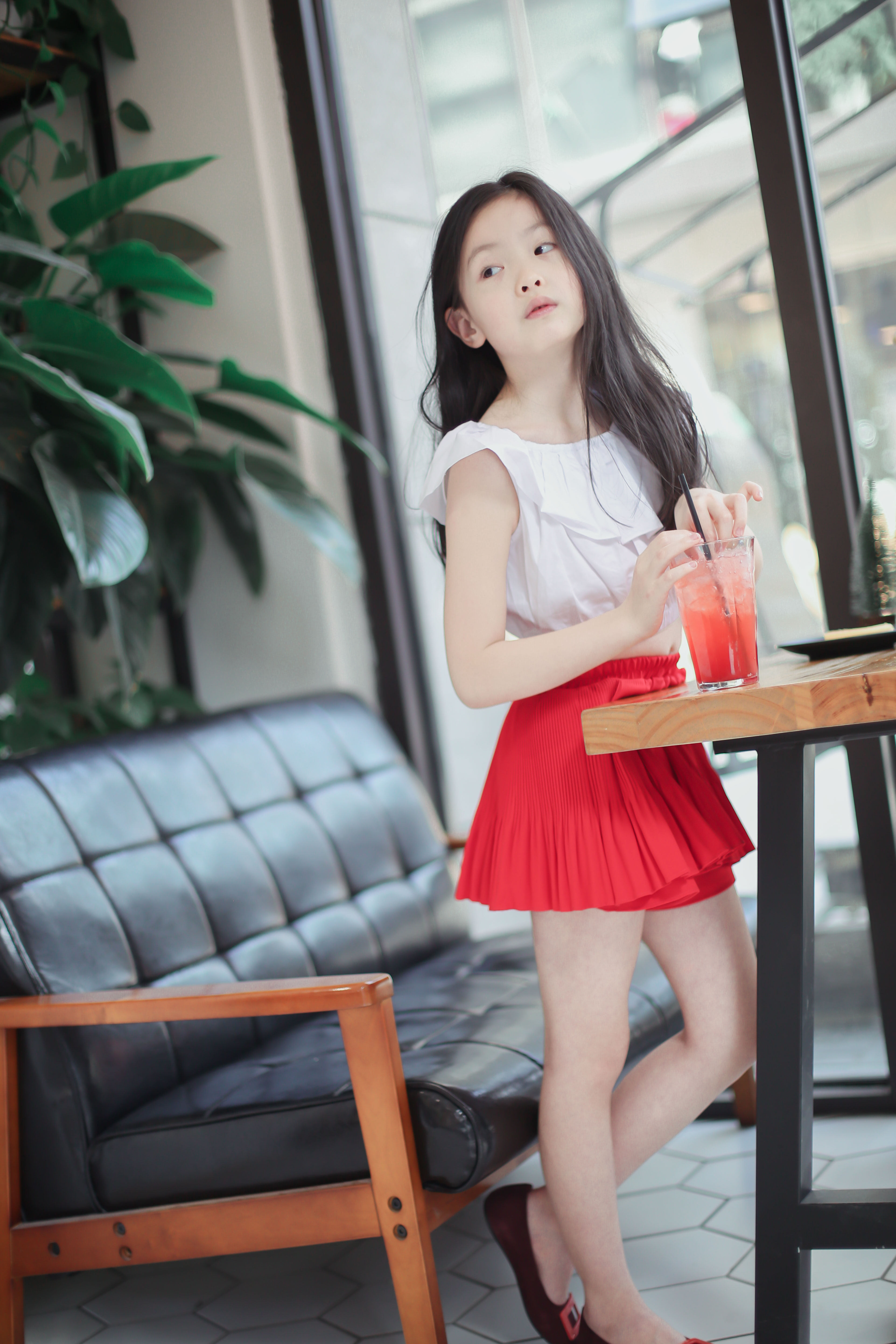 儿童短裙女童半身裙2017新款春裙子小女孩公主百褶半裙亲子装2121