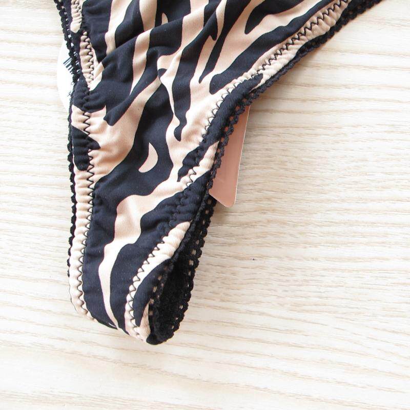 艾格伊品专柜正品性感野性斑马纹丁字裤t裤内裤 160771088