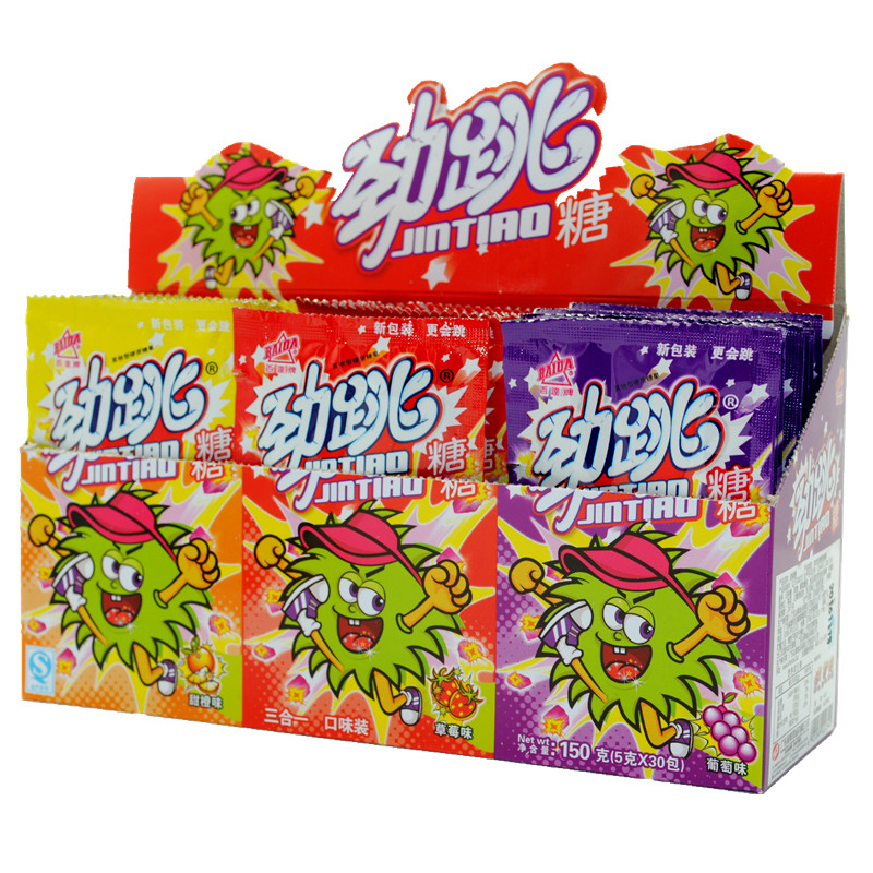80后经典怀旧百达劲跳糖跳跳糖爆炸糖果儿童休闲零食5克*30袋包邮