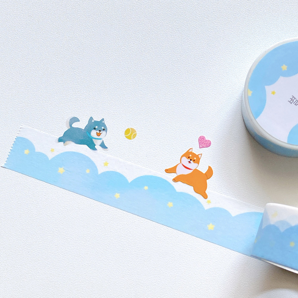 韩国merrymorning云朵星星无痕纸美胶带手账相片胶带