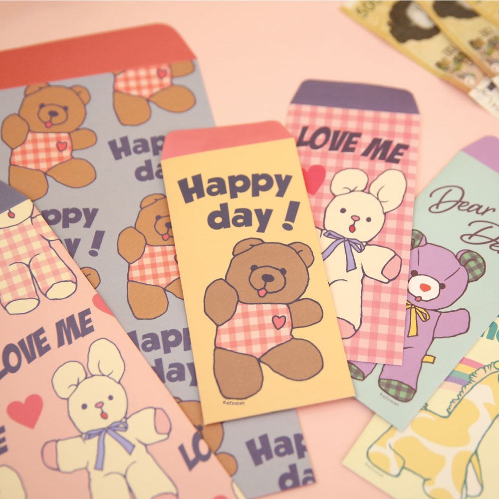 韩国afrocat可爱小雏菊ins卡通通信封套礼金券袋信封