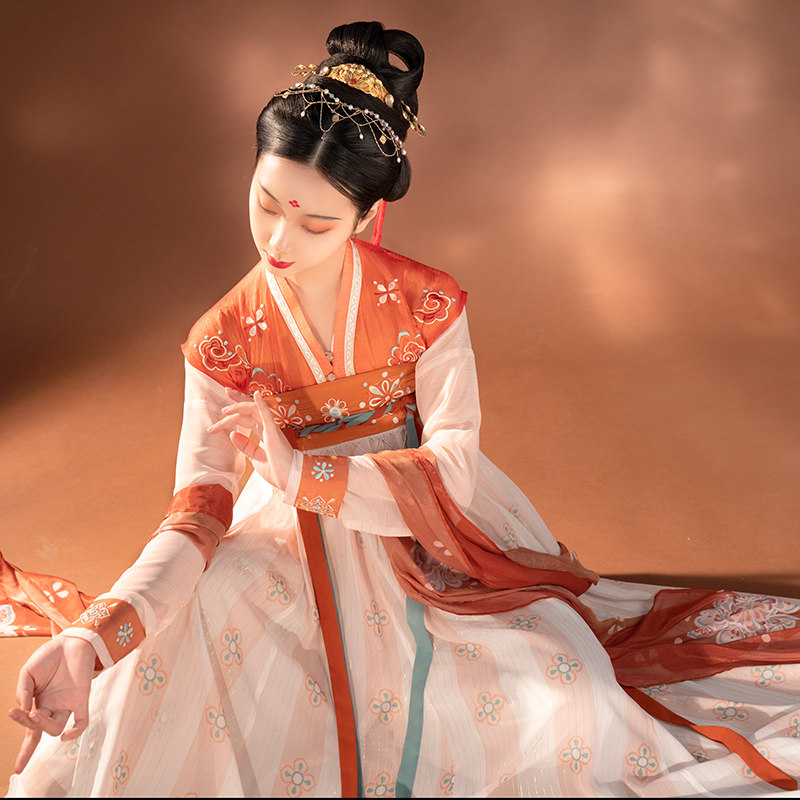 重回汉唐浮梦原创正品中国风传统汉服女齐胸襦裙12破交窬裙春夏季