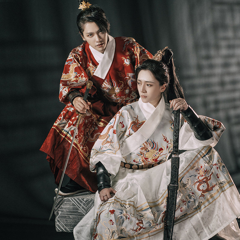 重回汉唐禄耀原创创明制汉服曳撒织金暗纹古装男女汉服