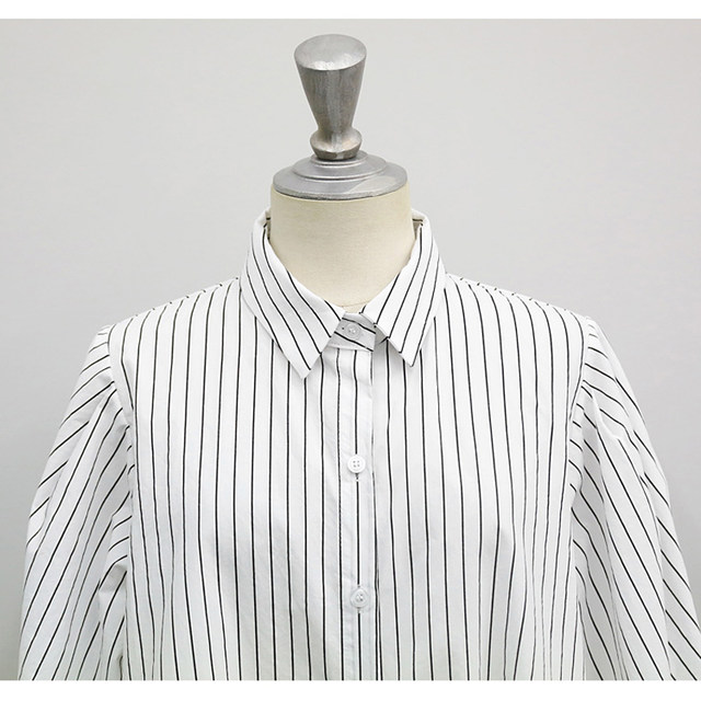 Yanrong 2020 autumn new women's tops all-match blouses are thin striped long-sleeved blouses Yanrong 2020 autumn new women's tops all-match blouses are thin striped long-sleeved blouses
