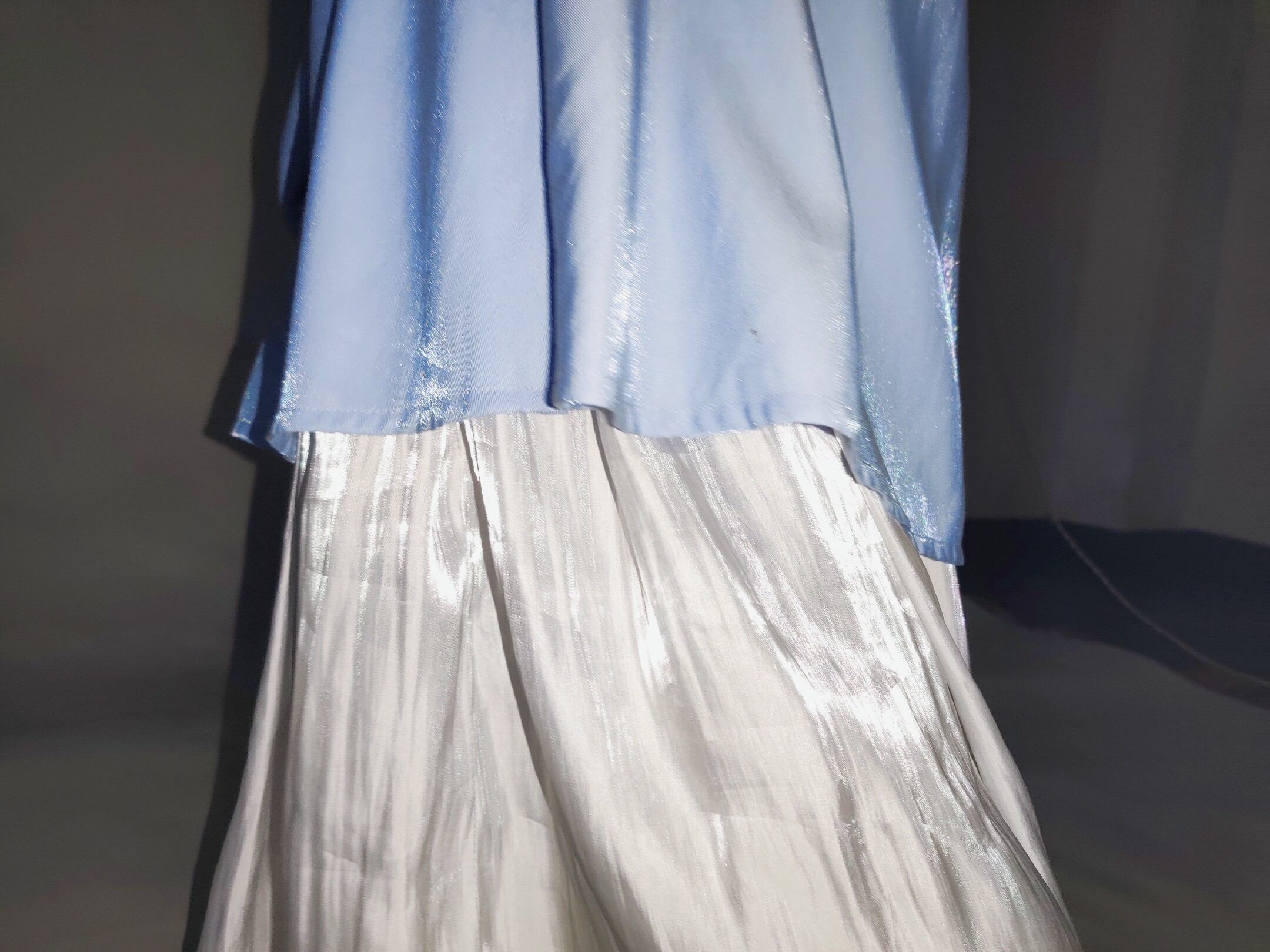 山前流光原创汉服百褶裙日常百搭包邮大码显纯色上衣