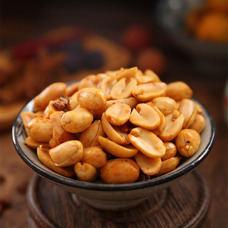 花生米琦王麻辣熟即香辣花生椒盐下酒酒菜零食花生