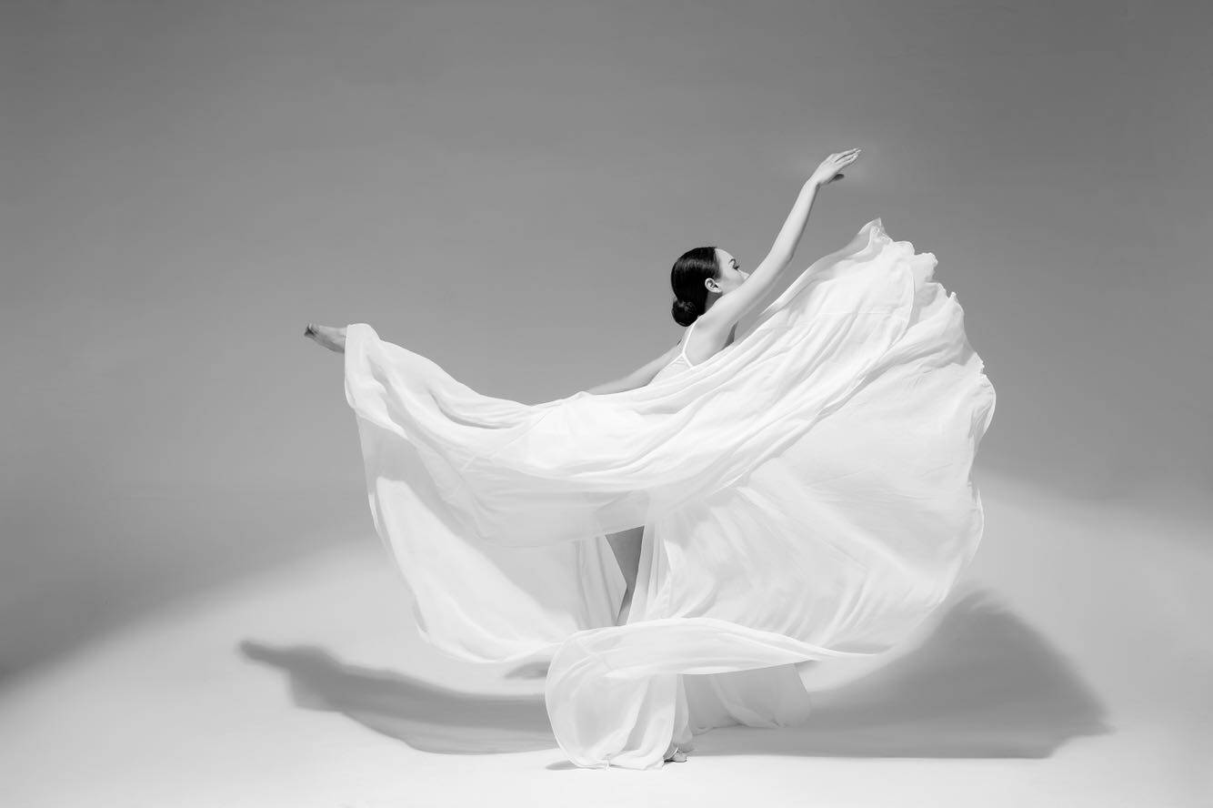 现代舞芭蕾舞古典舞练功舞蹈演出服装雪纺飘逸大摆裙纱裙成人女