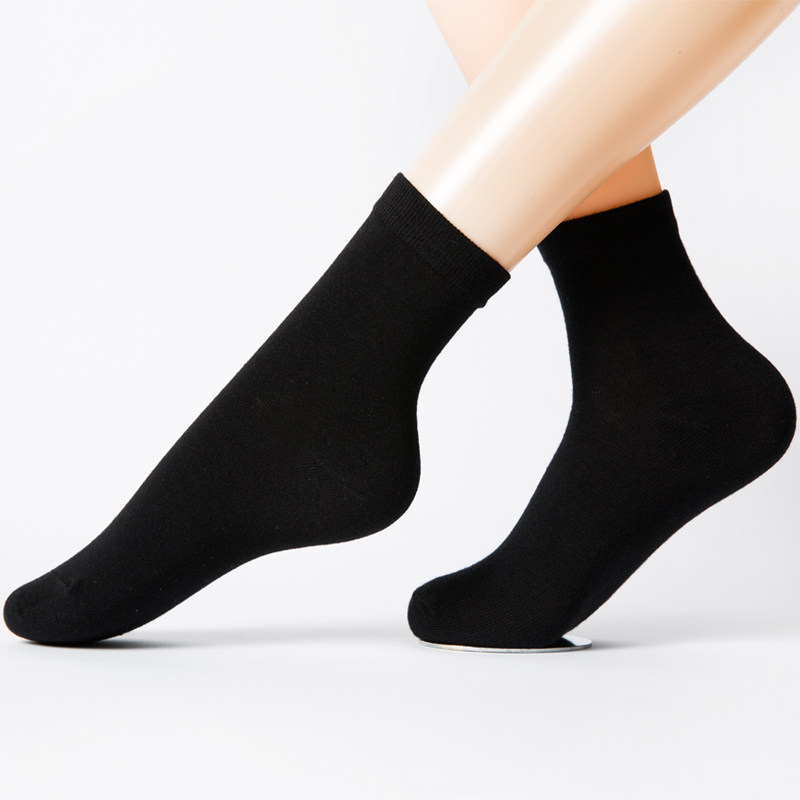 黑色袜子女秋冬棉袜韩版女袜白色中筒袜长袜全棉秋季棉袜女士袜子