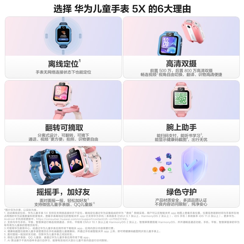 亲测~华为儿童手表5x离线定位-来自【华为官方旗舰店】