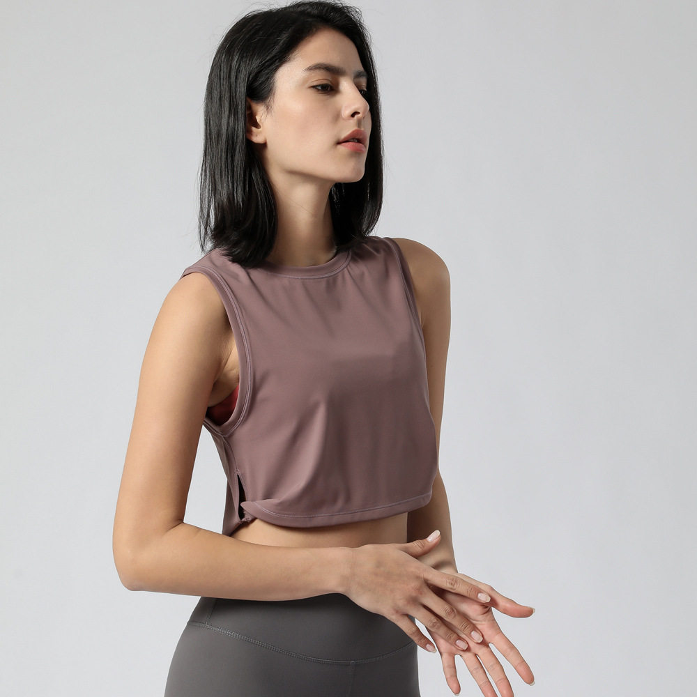 2021新款瑜伽运动背心欧美宽松透气健身上衣瑜伽背心