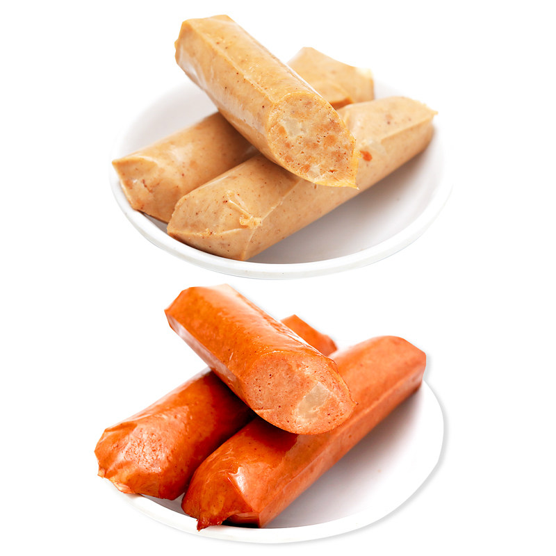 齐善植物蛋白肠素烤肠低小香肠素食零食脂素心肠低独立小包装卡