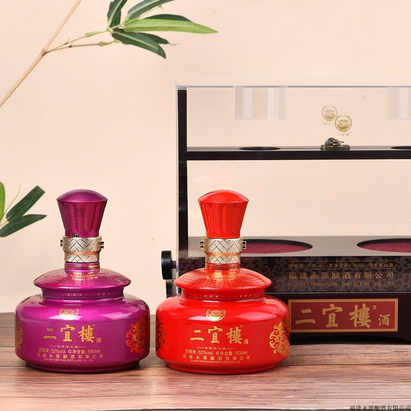 二宜楼白酒鸿运当头浓香香型52度原浆五粮酿造厂家白酒