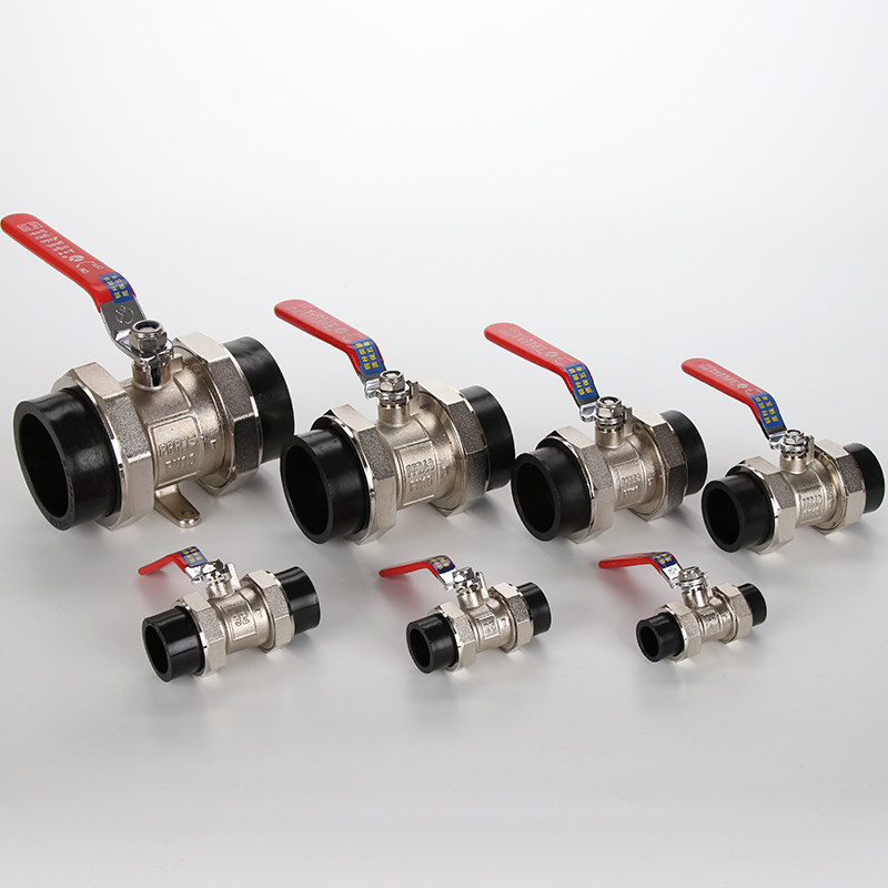 阀门pe双活全铜pe接球球阀4分6分焊接球阀