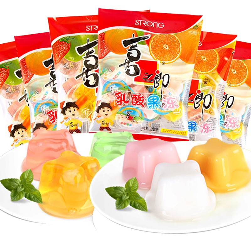 喜之郎果冻360g4袋什锦果汁果肉吸吸乳酸布丁果冻