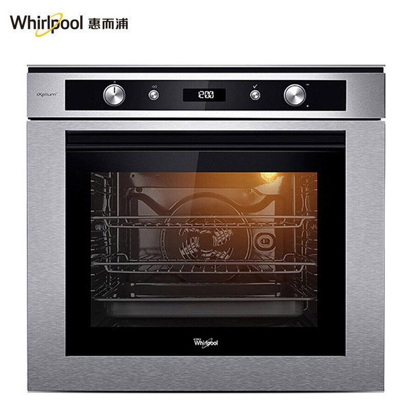 whirlpool惠而浦akzm6540ixl嵌入式电烤箱73l不锈钢原装进口嵌入式电