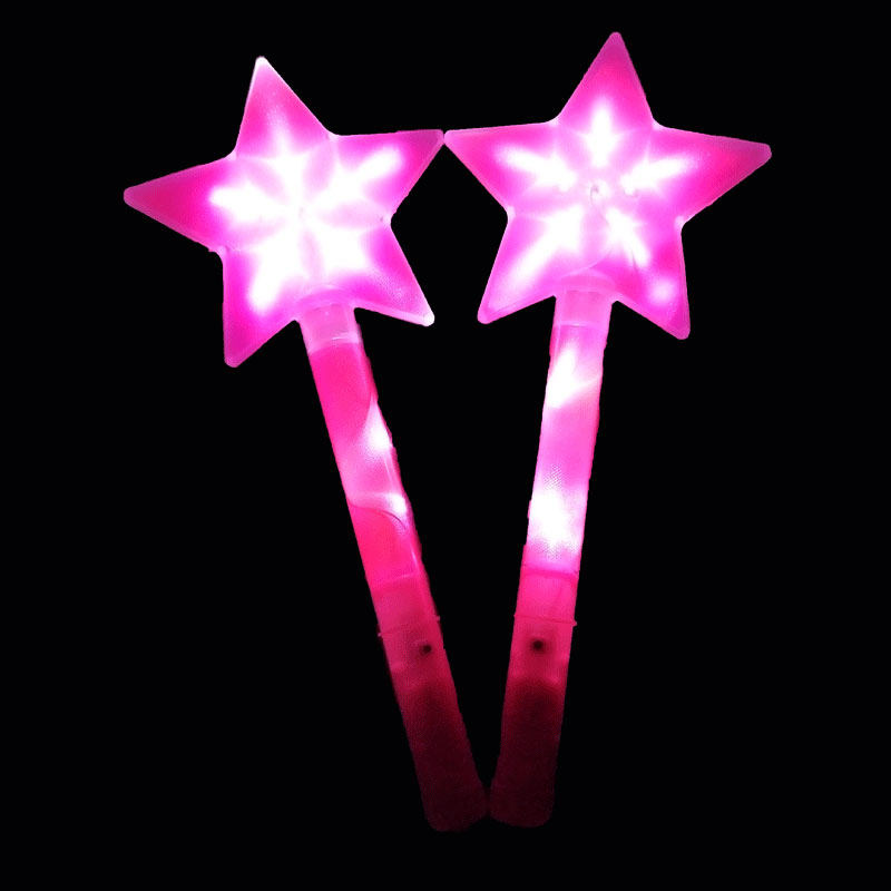 元旦荧光粉色银光演唱会闪光星星五角莹光周杰伦荧光棒