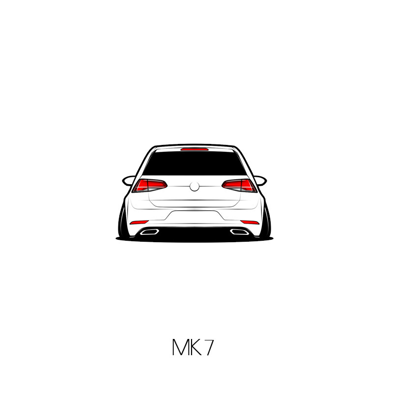 适用大众高尔夫mk7低趴汽车划痕车型贴纸车友会汽车装饰贴